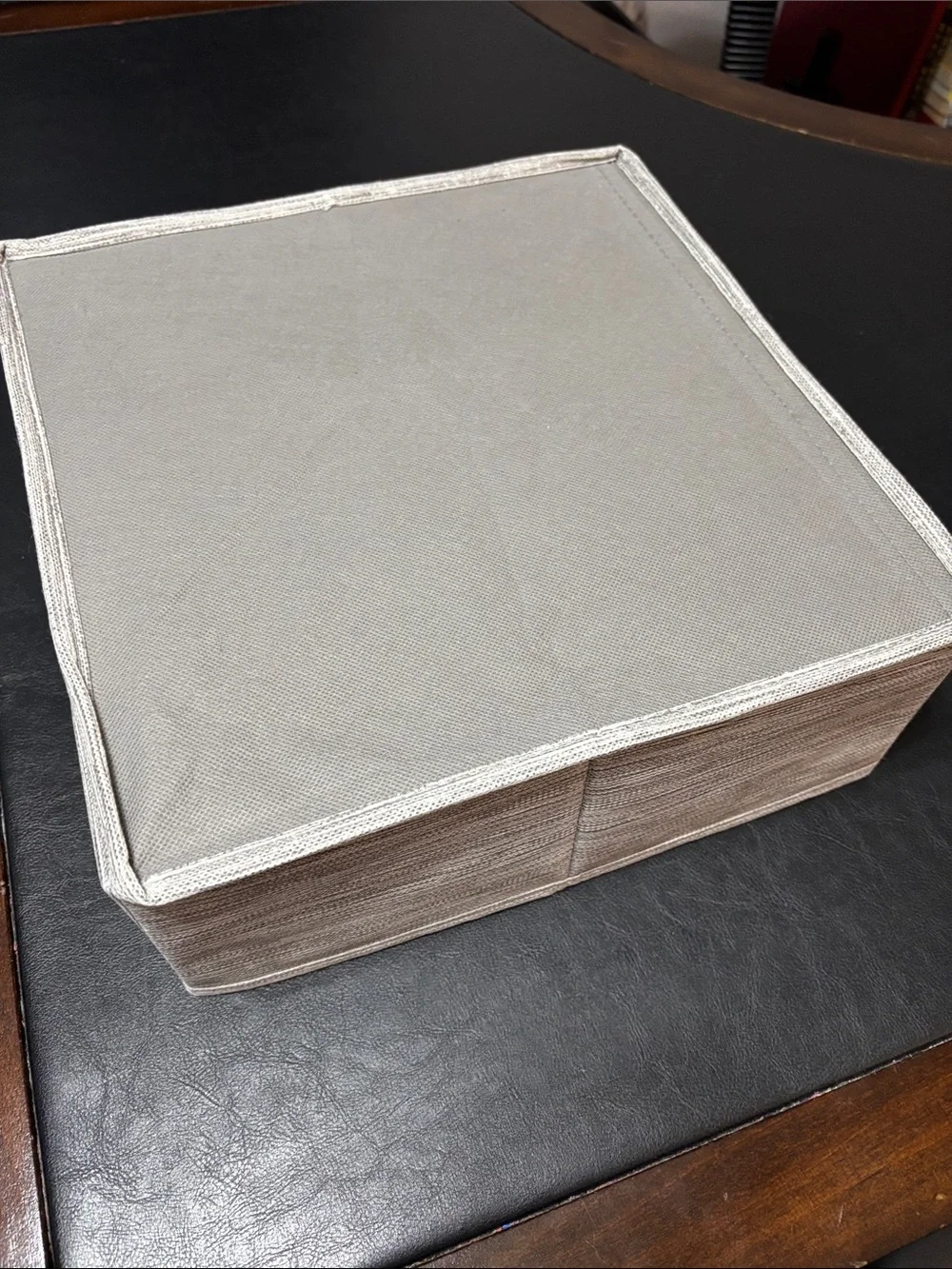 Fabric Drawer Organizer with 6 Dividers - Light Gray
